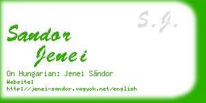 sandor jenei business card